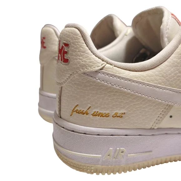 Nike Air Force 1 Low "Popcorn" Premium Coconut Milk White Sneakers Mens Size 7 - Picture 10 of 13